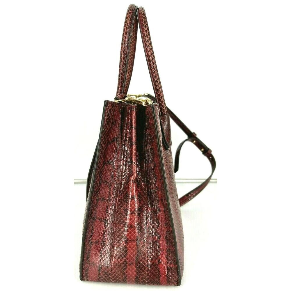 MICHAEL KORS Red Snake Print Mercer Large Convertible Tote Bag - Picture 2 of 10